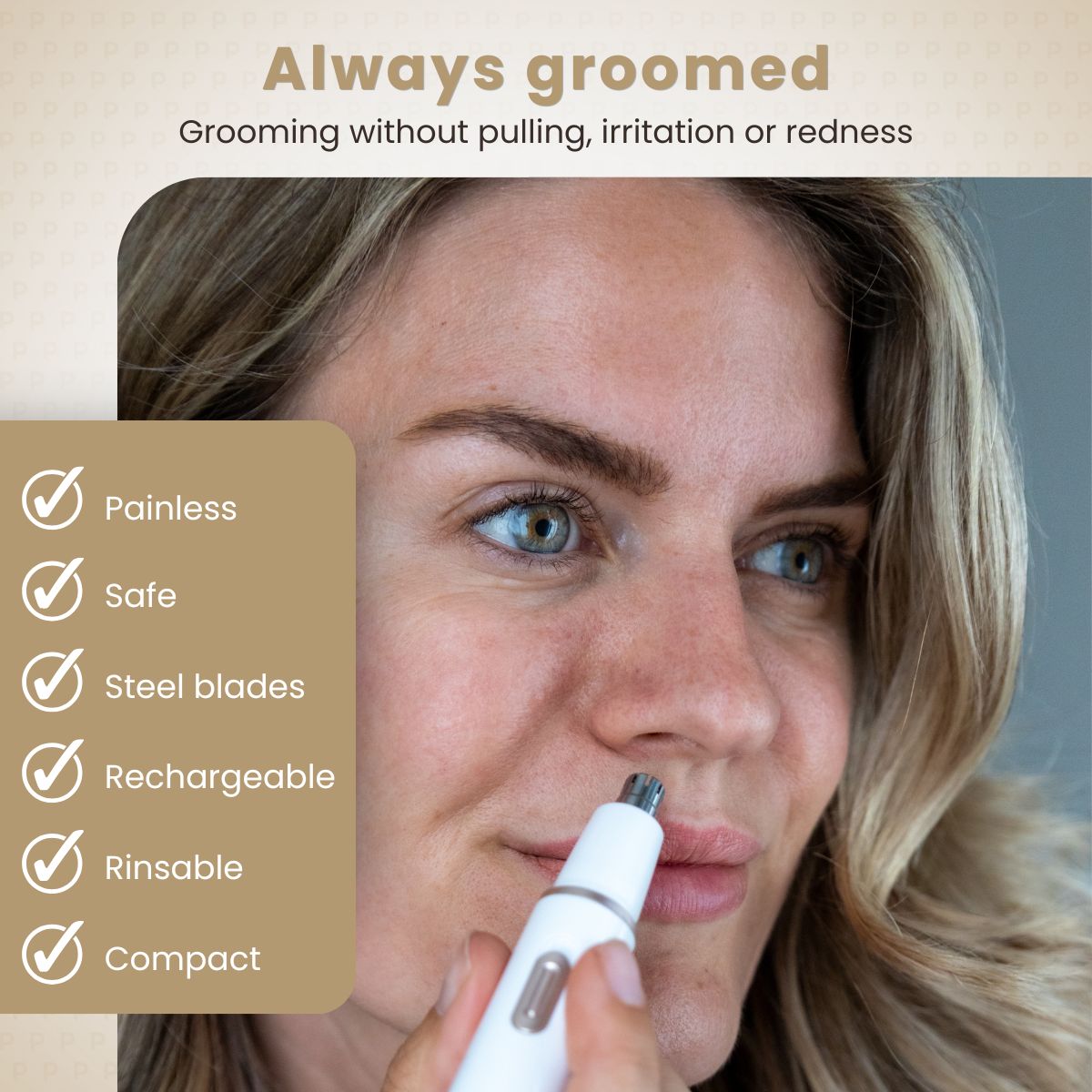 Nose & Eyebrow Trimmer 2-in-1 | Double Trim