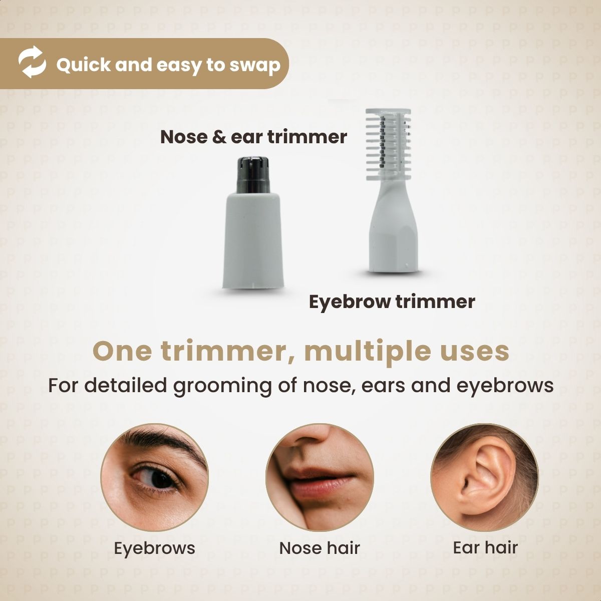 Nose & Eyebrow Trimmer 2-in-1 | Duo Trim